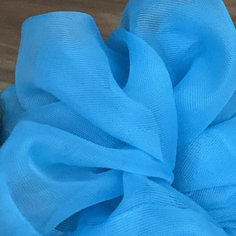 New Blue Chiffon Scrunchie Hair Tie XLarge Women’s And Girls - Picture 8 of 12